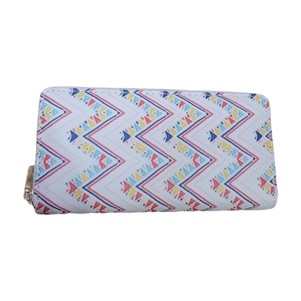 Riah Chevron Zip Around Wallet
